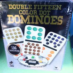 Double Fifteen Color Dot Dominoes