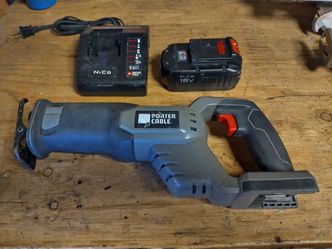 Porter Cable saw zaw & battery and charger