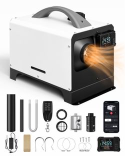MANASTIN Diesel Heater, 12V All-in-one Diesel Air Heater with Remote Control, white