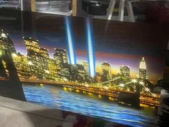 NY skyline light up picture