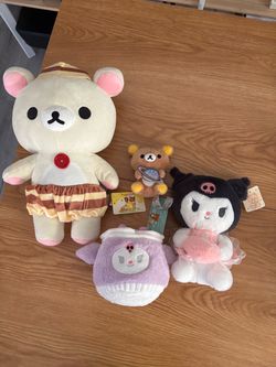 Sanrio Kuromi & San X Rilakkuma Plushies - New with Tags