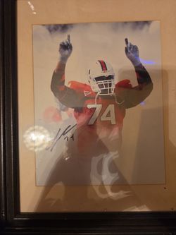 Orlando Franklin picture framed autoed
