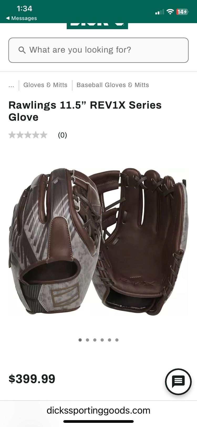 Rawlings 11.5” REV1X Series Glove