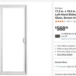Home Depot White Glass Patio Door