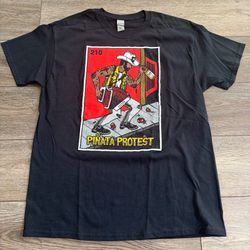 Men's Pinata Protest by Gilden Heavy cotton T-shirt Sz Large Black