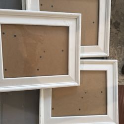 Set Of 4 White 8x10 Picture Frames 