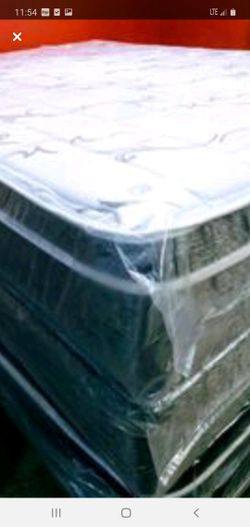 Queen size new thick pillow top bed can deliver