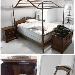 11 Piece Mahogany Wood Full Size Bedroom Set Sale 