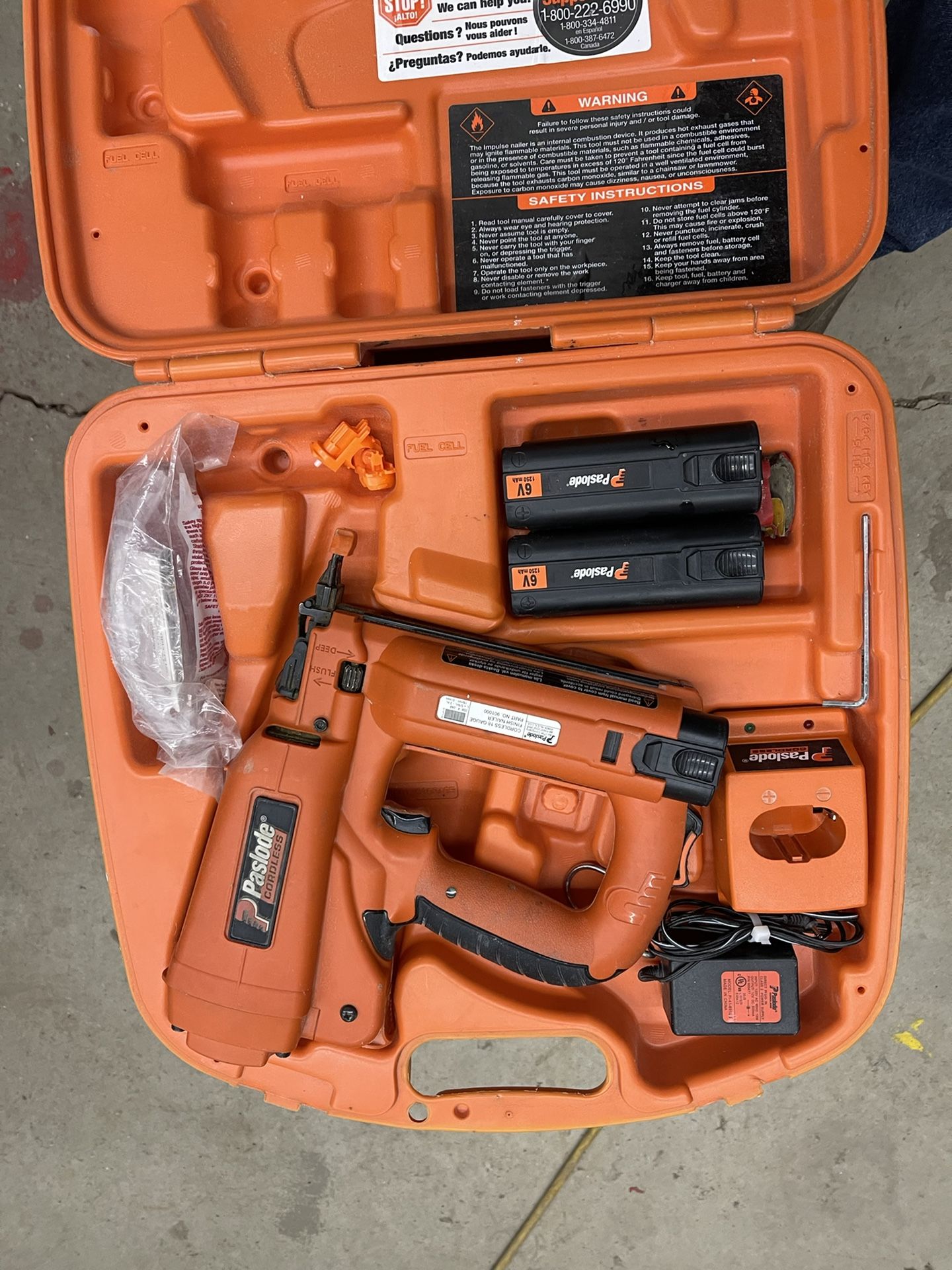 Pasload Brad Nailer Battery Powered