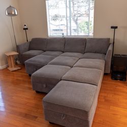 HONBAY Modular Couch w/ Storage — 10 pcs (Gray)