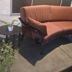 $1000  ARIZONA IRON CURVE COUCH AND ARIZONA IRON TABLES