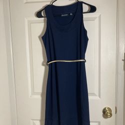 Nina Leonard Dress with a Golden Belt