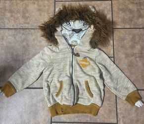 Lion fully-zip hoodie sweatshirt