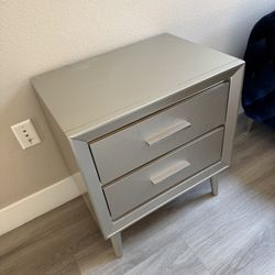 2-drawer Nightstand Metallic Sterling (Both For $80)