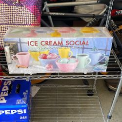 Ice Cream Social - 9 Pc Ice Cream And Coffee Set