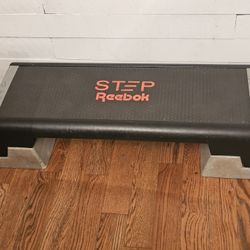 Step Reebok 6", plus 4" with the raiser (10" total height)... $50