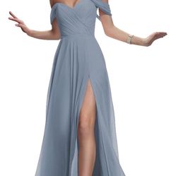 Brand New Dusty Blue Bridesmaid Dress Size S