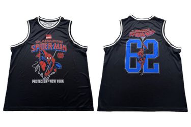 Marvel The Amazing Spiderman Black Basketball Jersey Mens 3XL New
