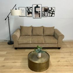 Light Brown 3-Seater Sofa