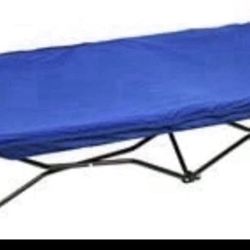 Regalo My Cot Portable Toddler Bed, Includes Fitted Sheet, Royal Blue , 48x24x9 Inch (Pack Of 1)  Open box item  INVENTORY NUMBER: 106