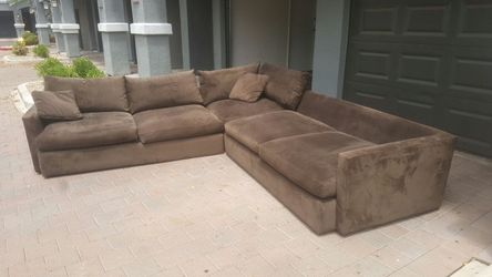 Brand anew Crate & Barrel Chocolate Sectional Couch