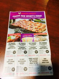 Chuck e cheese's coupons