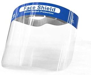 5 Packs Reusable Face Shield, Face Shield Protect Eyes and Face with Clear Open Protective Film, Elastic Band and Comfort Sponge, Anti,Dust,Pollution,