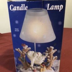 New in box. Christmas Polar Bear Candle Decoration 