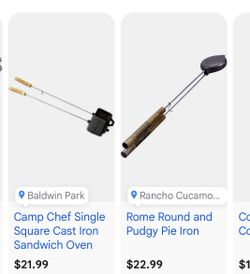 Camp Chef and Rome Cast Iron Pie Irons
