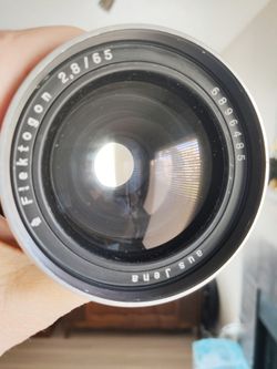 aus Jena Flektogon 2,8/65 with leather case.