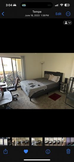 Queen bed Frame & 10” Mattress For Sale