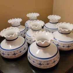 Oil Lamp / Hurricane Shades 7 Total 