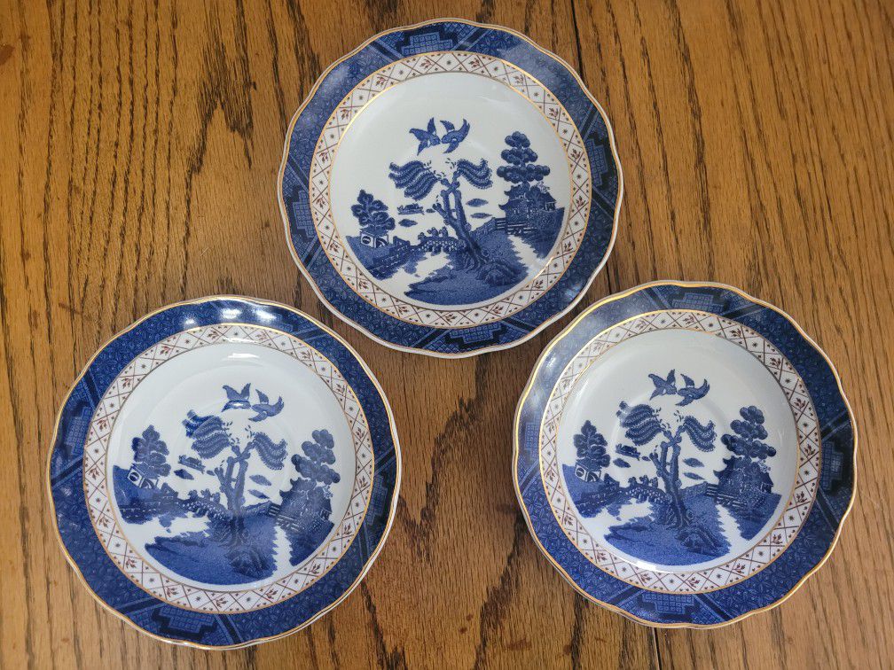 Royal Doulton Old Willow - Three Tea Saucers