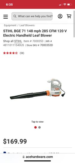 STIHL 120 V Electric Handheld Leaf Blower