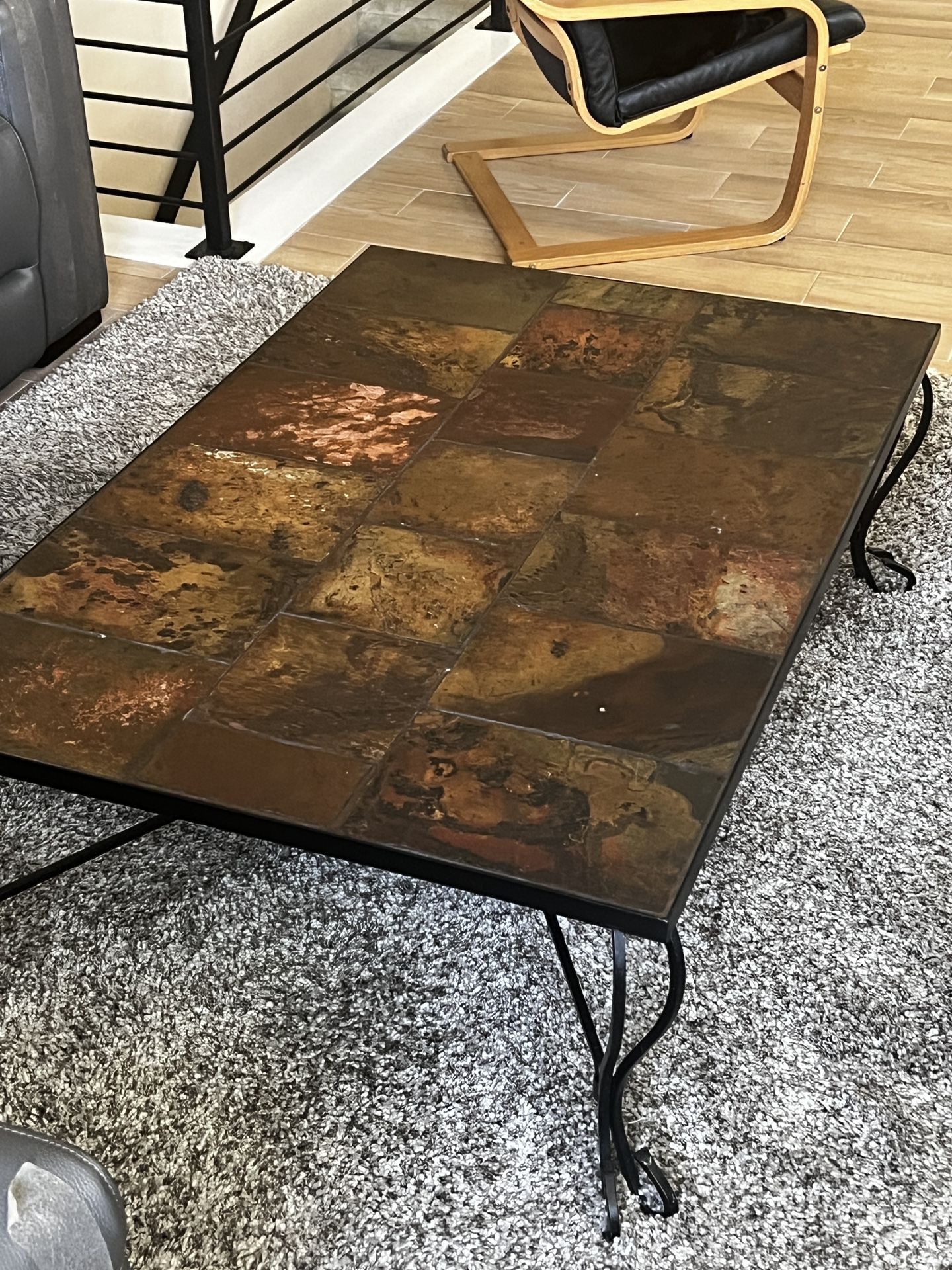 Stylish Used Tile (fixed) Top Coffee Table+End Table