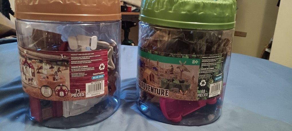 Quality Christmas Gifts at Low Prices
2 Play Sets; 65 Pc Horse Farm and 70 Pc Outdoor Adventure