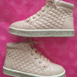 Girls Shoes Pink & Glitter Size 3