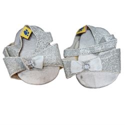 Build A Bear Workshop Sparkly Shimmer Rhinestone Strappy Open Toe Heels