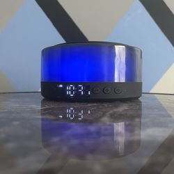 RGB Clock with bluetooth speakers and wireless charging