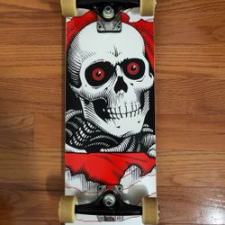 Powell Peralta Ripper Complete Skateboard (Red/White) - 8.0”