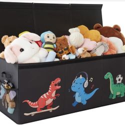 Extra Large Toy Box,150L Sturdy Dinosaur Collapsible Storage with Lid,40"x14"x16" Kids Storage Organizer,Chest Bin Baskets for Boys Girls,for Nursery,