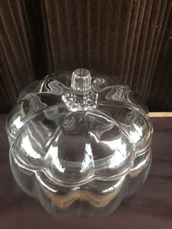 🎃 vintage pumpkin glass bowl candy dish