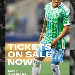 2 🎟️ To the sounders FC match 5/5 3:45pm Club Level