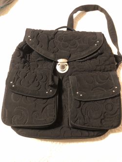 Vera Bradley black flower motif backpack