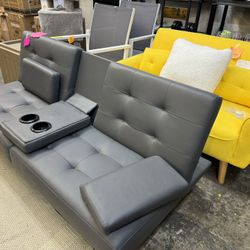 Grey Futon Sofa New 
