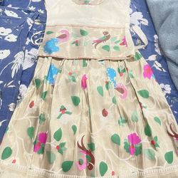 Beautiful silk Indian  dress for girl ..4 -7- year