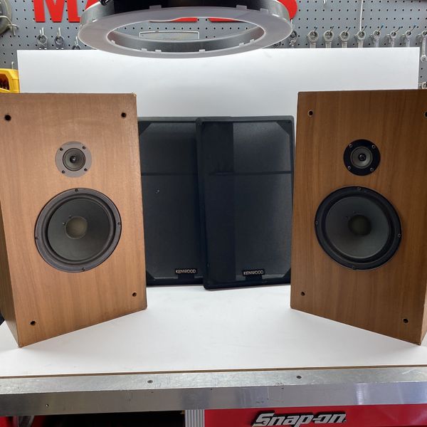 Kenwood KS-H31 2 Way 2 Speaker Speakers System Wood Cabinet Stereo ...