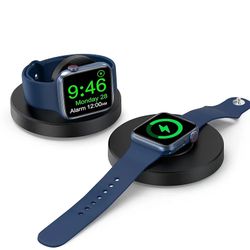 2 Pack ZAPOGO Portable Magnetic Charging Dock for Apple Watch, Wireless Fast Watch Charger Stand with Charging Cable, Support Nightstand Mode