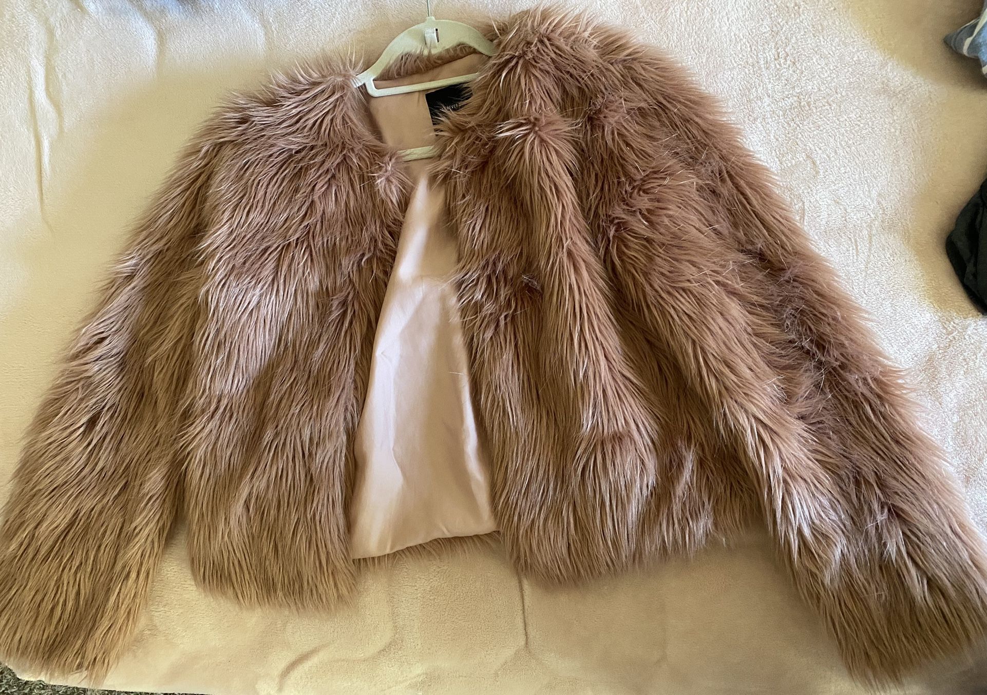 Pink Faux Fur Jacket