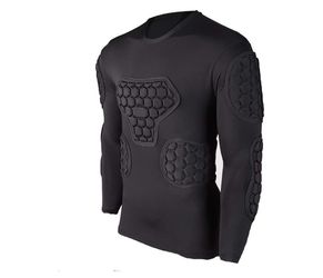 Men's Padded Football Protective Gear Set Training Suit for Soccer Basketball Paintball Rib Protector (Size S)